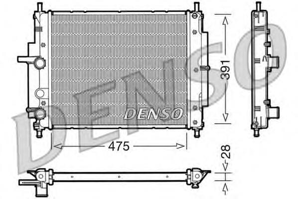 DRM09036 Denso radiador de esfriamento de motor