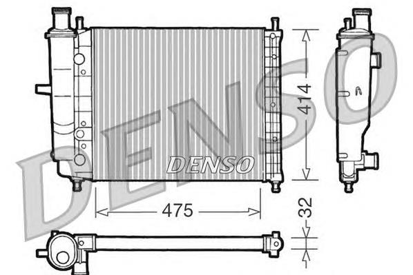 DRM09028 Denso radiador de esfriamento de motor