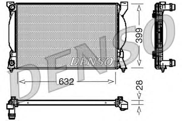 DRM02033 Denso radiador de esfriamento de motor