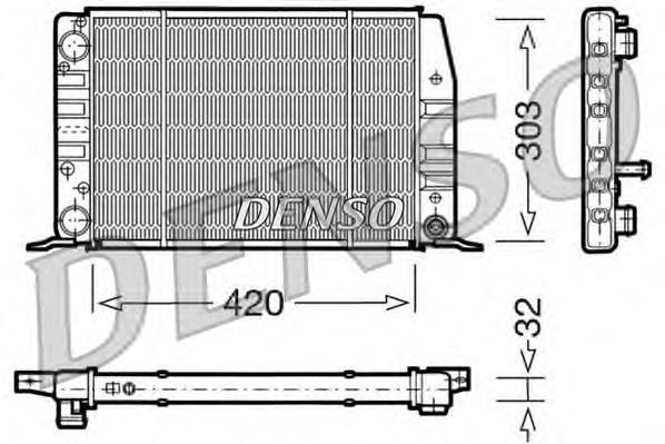 DRM02012 Denso radiador de esfriamento de motor