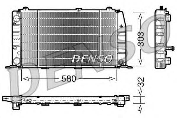 DRM02010 Denso radiador de esfriamento de motor