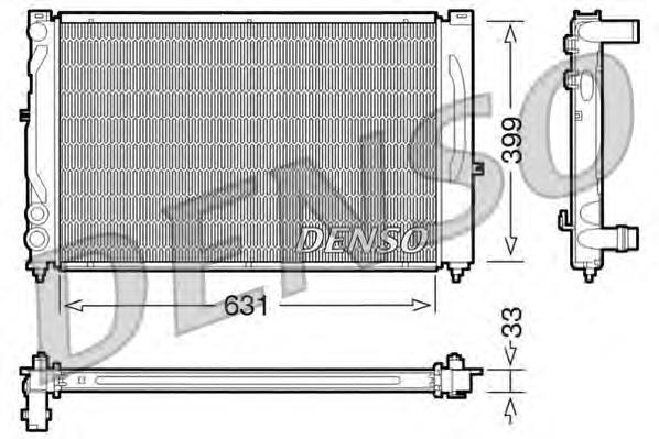 DRM02020 Denso radiador de esfriamento de motor