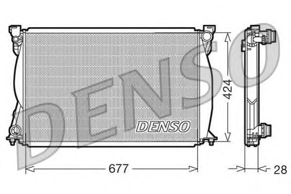 DRM02038 Denso radiador de esfriamento de motor