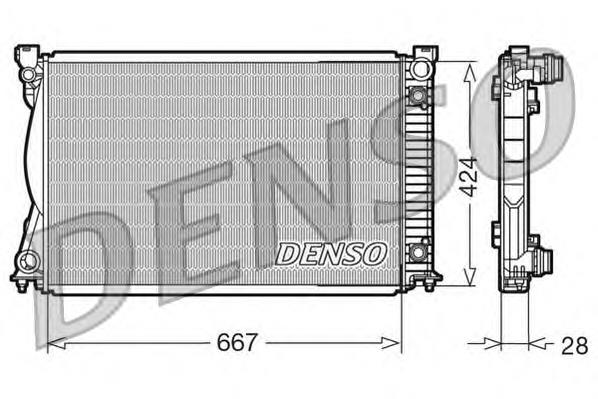 DRM02039 Denso radiador de esfriamento de motor