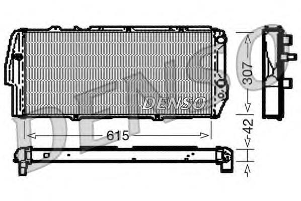 DRM02040 Denso radiador de esfriamento de motor