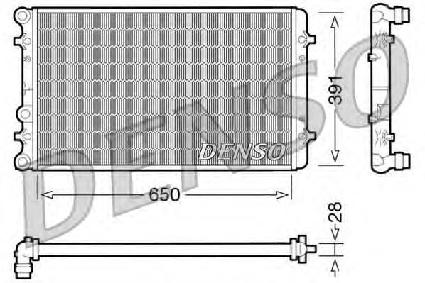 DRM02007 Denso radiador de esfriamento de motor