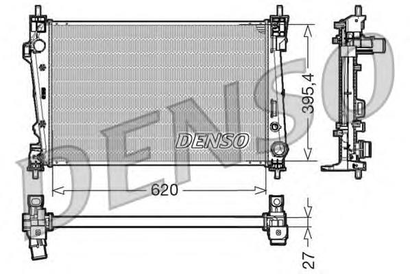 Radiador de esfriamento de motor DRM01006 Denso