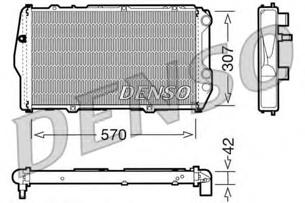 DRM02001 Denso radiador de esfriamento de motor