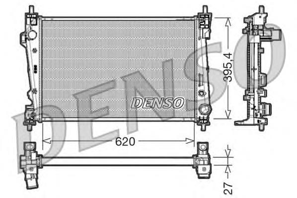 Radiador de esfriamento de motor DRM01007 Denso