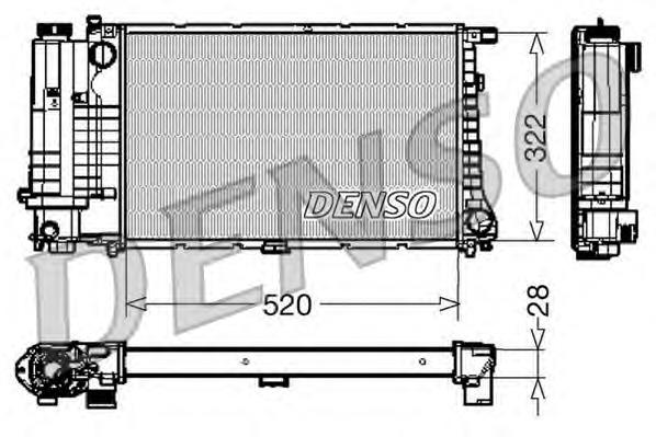 DRM05045 Denso radiador de esfriamento de motor