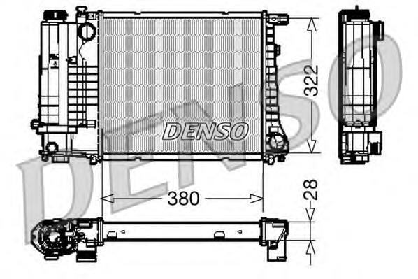 Radiador de esfriamento de motor DRM05044 Denso