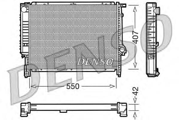 DRM05039 Denso radiador de esfriamento de motor