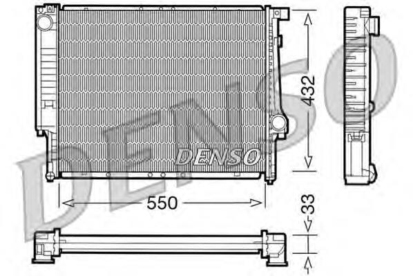 Radiador de esfriamento de motor DRM05041 Denso