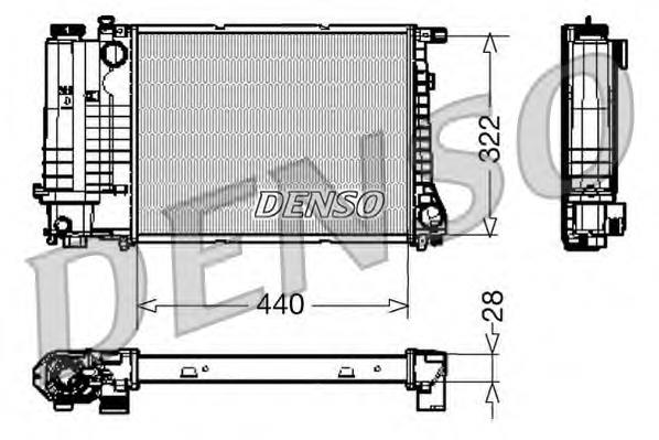 Radiador de esfriamento de motor DRM05042 Denso