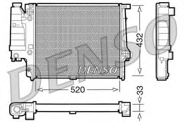 DRM05060 Denso radiador de esfriamento de motor