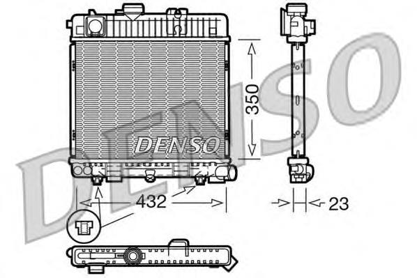 Radiador de água DRM05025 DENSO