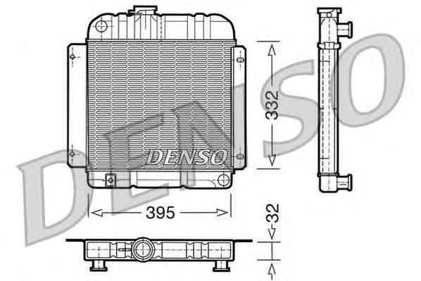 Radiador de esfriamento de motor DRM05001 Denso