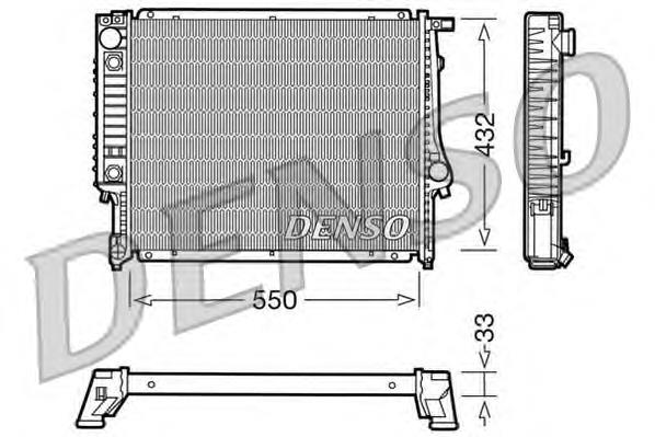 Radiador de esfriamento de motor DRM05020 Denso