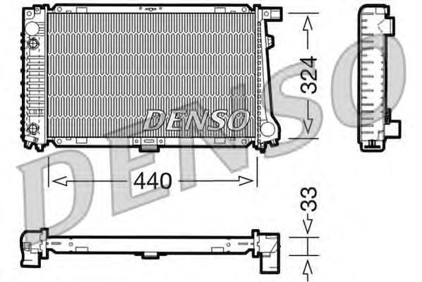 Radiador de esfriamento de motor DRM05033 Denso