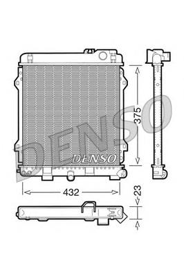 Radiador de esfriamento de motor DRM05031 Denso