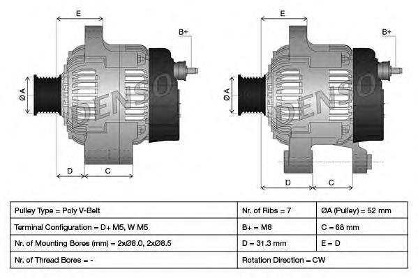 Gerador DAN016 Denso