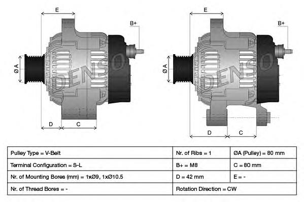 Генератор DAN1030 Denso