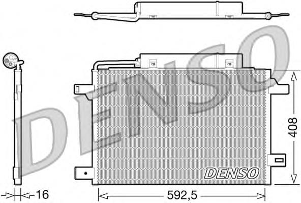 DCN17003 Denso radiador de aparelho de ar condicionado
