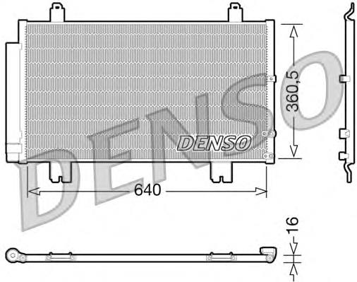 DCN51005 Denso radiador de aparelho de ar condicionado