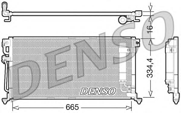 DCN45003 Denso radiador de aparelho de ar condicionado