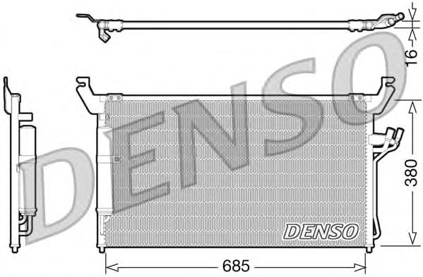 Radiador de aparelho de ar condicionado DCN46013 Denso