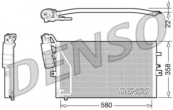 DCN25003 Denso radiador de aparelho de ar condicionado