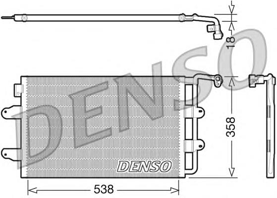 DCN32026 Denso radiador de aparelho de ar condicionado