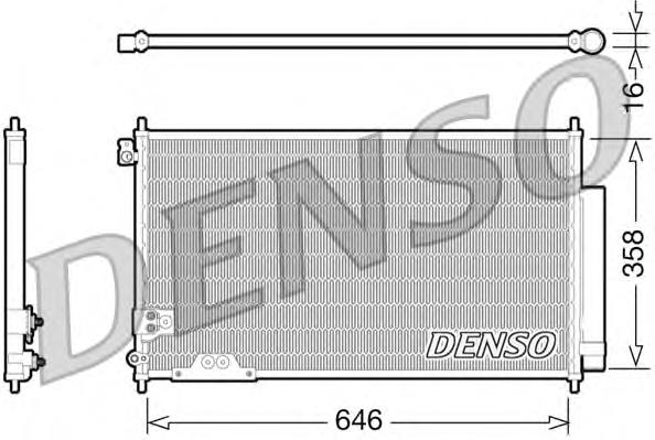 DCN40009 Denso radiador de aparelho de ar condicionado