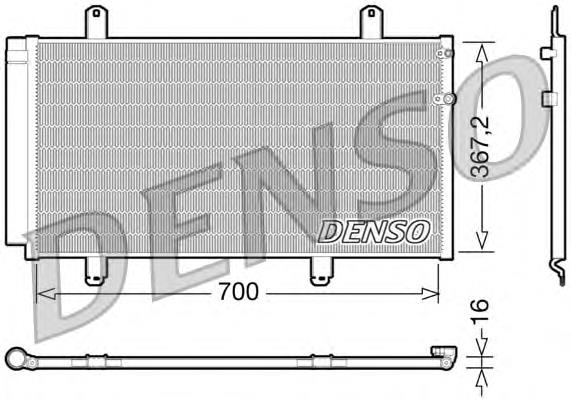 DCN51004 Denso radiador de aparelho de ar condicionado