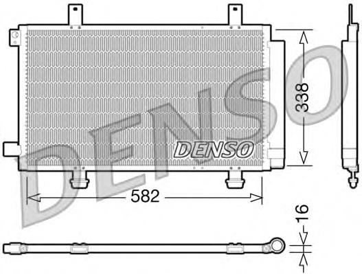 DCN47002 Denso radiador de aparelho de ar condicionado