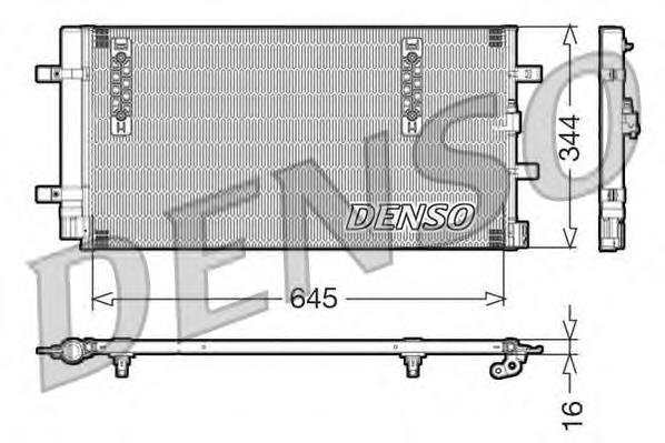 DCN32060 Denso radiador de aparelho de ar condicionado