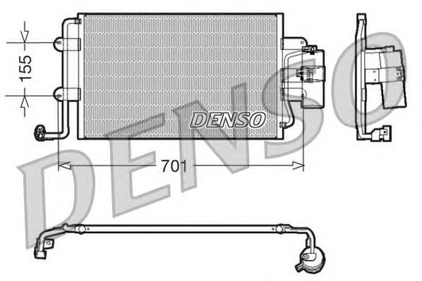 DCN32025 Denso radiador de aparelho de ar condicionado