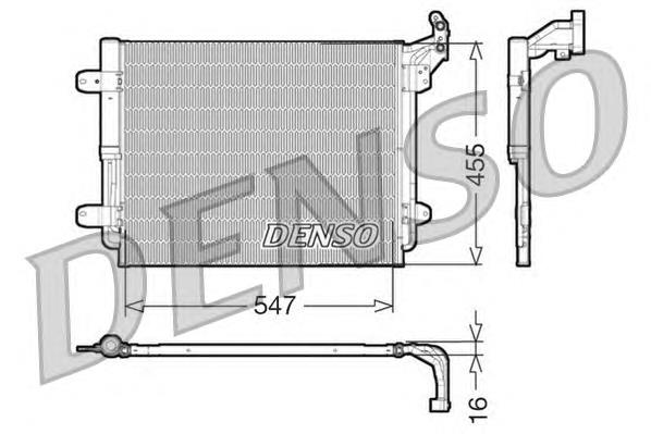 DCN32062 Denso radiador de aparelho de ar condicionado