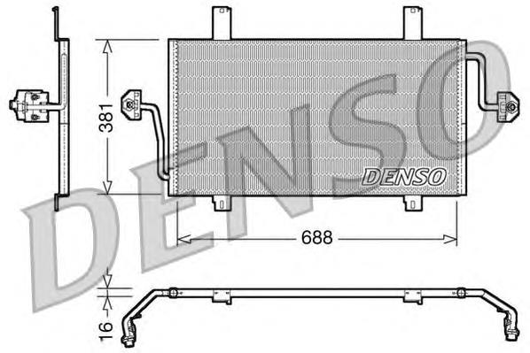 DCN23016 Denso radiador de aparelho de ar condicionado