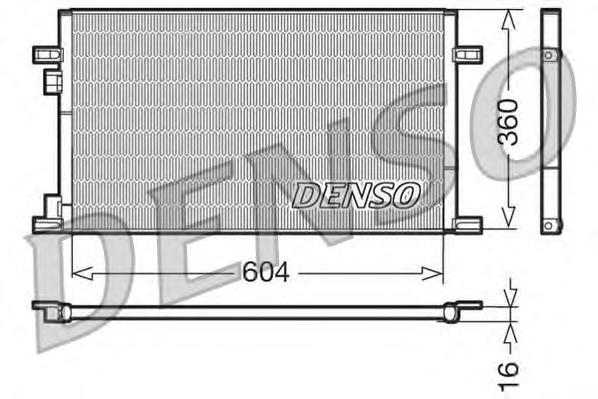 DCN23019 Denso radiador de aparelho de ar condicionado