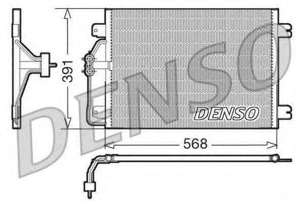 DCN23010 Denso radiador de aparelho de ar condicionado