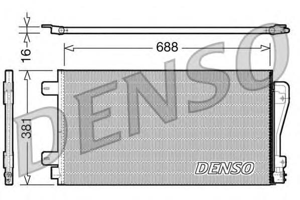 DCN23014 Denso radiador de aparelho de ar condicionado