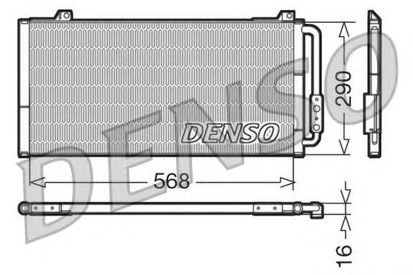 DCN24001 Denso radiador de aparelho de ar condicionado