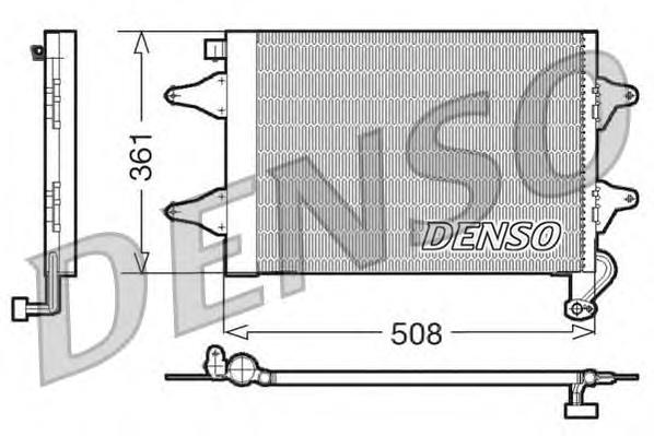 DCN27004 Denso radiador de aparelho de ar condicionado