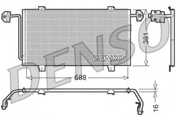 DCN23023 Denso radiador de aparelho de ar condicionado