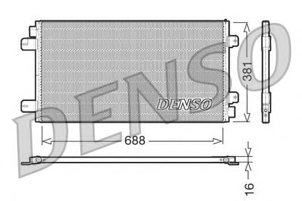 DCN23024 Denso radiador de aparelho de ar condicionado