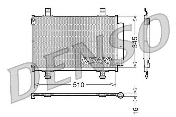 DCN47010 Denso radiador de aparelho de ar condicionado