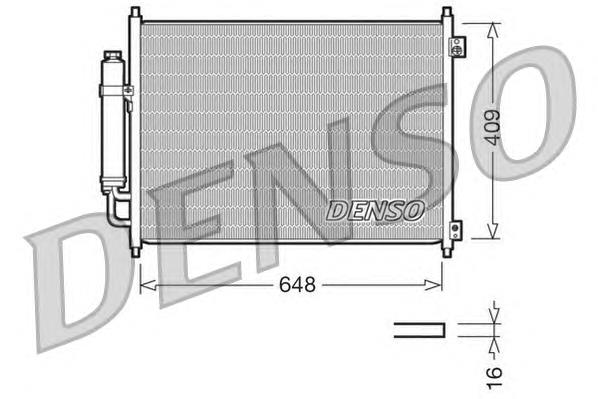 DCN46001 Denso radiador de aparelho de ar condicionado