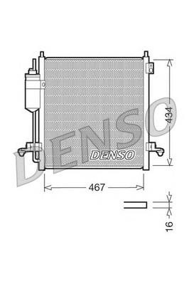 DCN45001 Denso radiador de aparelho de ar condicionado