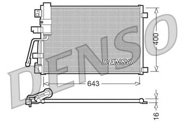 DCN46003 Denso radiador de aparelho de ar condicionado